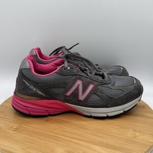 New Balance 990v4 Made in USA Womens Size 9.5 D Gray Pink Sneakers No Insoles